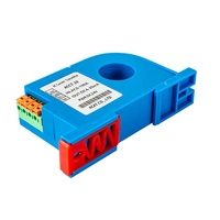 Pemancar arus AC/DC 4 sampai 20mA 0-100A 0-20A Hall Sensor arus 0 sampai 10V 0-5v RS485 Sensor arus 25mm transduser