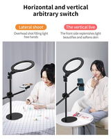 Lampu Ring pengisi terbaru dengan dudukan Tripod, penjepit ponsel untuk siaran langsung Makeup Mini Led kamera Ringlight untuk Streaming langsung