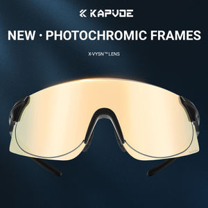 KAPVOEビッグフレーム自転車メガネUV400ビーチバレーボールフレームレスPCレンズスポーツ眼鏡サイクリングランニング用 - Product Image 4