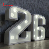 BRANDNEWSIGN Fabricant Personnalisé Led Géant Chapiteau Lettres 4ft Nombre avec Ampoules Fête D'anniversaire Décoration Allumer Lettre