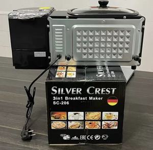 Mini horno eléctrico 3 en 1 <span class=keywords><strong>de</strong></span> alta calidad, máquina <span class=keywords><strong>de</strong></span> desayuno, horno tostador, sartén, café <span class=keywords><strong>de</strong></span> plástico, barbacoa, uso doméstico en Hotel - Product Image 6