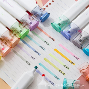 Trung Quốc thị trường <span class=keywords><strong>2025</strong></span> mới văn phòng phẩm Sản phẩm bán buôn 6 màu sắc hỗn hợp dễ thương không thể xóa nhòa mực đánh dấu <span class=keywords><strong>Highlighter</strong></span> bút cho vẽ - Product Image 6
