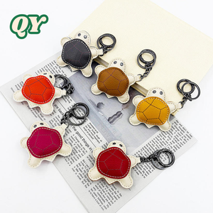 QY Cute PU <b>Leather</b> Turtle <b>Keychain</b> Handmade Bag Charm Fashion Key Ring Gift Accessories for Women Girls - Product Image 4