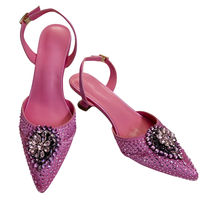 Chaussures de soirée de créateur italien avec pochette assortie pour mariages africains et occasions nuptiales, chaussures pour femmes en dentelle brodée et perles