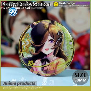 Uuma สินค้าอนิเมะ musleed ใหม่เข็มกลัดเข็มกลัดสัญลักษณ์สองชั้นลาย Suga Tokai teio แบบเงียบสำหรับคอลเลกชั่นแฟนๆแข่งรถ - Product Image 4