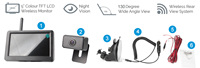Cámara de Visión Trasera para Coche, Camión o Moto, Impermeable IP68, 700 TVL, HD, Wifi, con Monitor