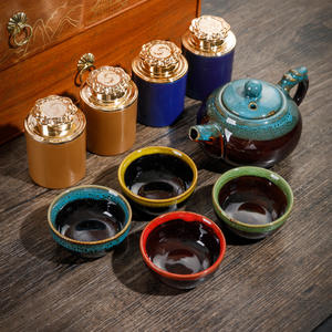 Kotak Hadiah Teh Pu'er Kecil Fermentasi Organik untuk Menurunkan Berat Badan, Set Teh Cina Premium Berkualitas Tinggi dengan Kantong Teh - Product Image 3