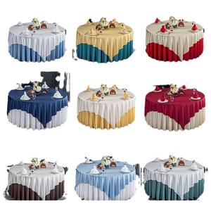 <span class=keywords><strong>Nappe</strong></span> Premium double couche personnalisée privée, adaptée aux mariages/banquets/restaurants - Product Image 2