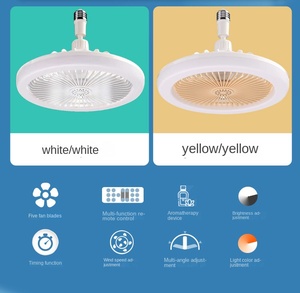 Le ventilateur de plafond intelligent nouvellement conçu E27 ou B22 30W 3000-6500K prend en charge la gradation et le réglage des couleurs Télécommande - Product Image 5