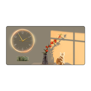 Peinture murale moderne en cristal et porcelaine avec horloge pour la décoration de <span class=keywords><strong>restaurant</strong></span>, horloge murale de luxe encadrée en PVC - Product Image 6