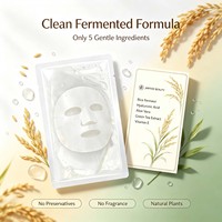 Masque facial hydratant au riz JMFREE OEM Private Label, à la fermentation microbienne naturelle, pour blanchir et réparer la peau.