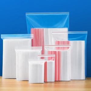 透明なPE素材のカスタム印刷プラスチックジップロックバッグ、食品用ジッパーロック包装袋、ロゴ入り - Product Image 4