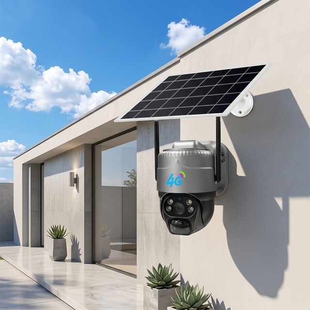 Jortan JT-VC20-4G 2026 V380 New Model 3MP Solar Powered Security Camera Low Consumption P2P Wireless Battery Outdoor 4G Memory