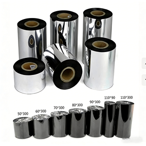 Ruban de cire et de film Dowren de 110 mm de largeur pour <span class=keywords><strong>imprimante</strong></span> à codes-barres, longueur de 300 m avec largeur de 24 mm, original - Product Image 4