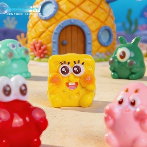 Accesorios de Resina Plástica de <span class=keywords><strong>Bob</strong></span> <span class=keywords><strong>Esponja</strong></span> Estrella Grande Cubista de Dibujos Animados, Venta al por Mayor de Yiwu, Soporte para Teléfono Móvil DIY, Adhesivo para Refrigerador - Product Image 2