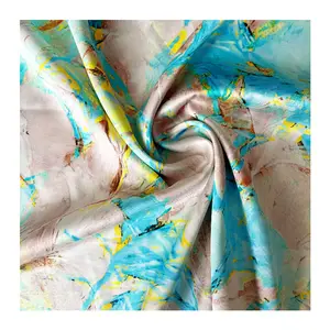 Tissu imprimé de plage 100% tissu imprimé en microfibre de polyester/tissu imprimé de feuilles pour shorts de plage de maillots de bain
