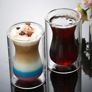 Popular Reusable Double Wall Glass Coffee <strong>Cup</strong> New Design Heat-resistant <strong>Turkish</strong> Glass <strong>Cup</strong> - Product Image 1