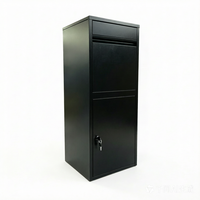 Grande boîte aux lettres extérieure autoportante antivol en acier, finition thermolaquée, conception durable, serrure à clé, pour livraison de colis dans le jardin