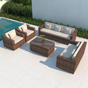 Venta caliente a prueba de agua y protector solar Rattan <span class=keywords><strong>Terraza</strong></span> Jardín Hotel Habitación soleada Sofá al aire libre - Product Image 3