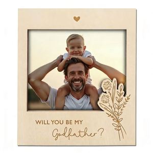 Marco de Fotos Magnético de Madera Personalizado con Grabado de Fábrica para Mamá y Papá, Regalo Personalizado para el Día de la Madre y del Padre para Fotos Familiares - Product Image 1