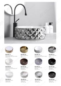 Baño Oro Negro Montado en la pared <span class=keywords><strong>WC</strong></span> Cerámica Inodoro redondo Color dorado P-Trap Drenaje Una pieza Montaje en pared Inodoro con lavabo - Product Image 3