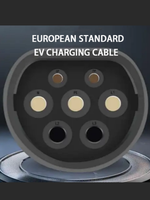 Connecteur de charge EV de type 2, 32A, 3 phases, 22KW, 480V AC, câble de charge EV de 5m