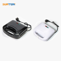 SUNTON Appareil universel antiadhésif 3 en 1 en acier inoxydable Appareil à sandwich pour grillades 2 tranches