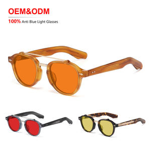 Gafas de Sol Anti Luz Azul con Protección UV, Lentes Naranja y Rojo, Unisex, Regalo, 2025 - Product Image 1