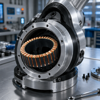 Moteur de cardan à rotor externe sans cadre de petite taille, version à segments magnétiques 43x10mm, alvéole 25mm, 24V, enroulement de cardan, 0,2 Nm, pour bras robotique
