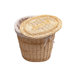 Panier de rangement rond <span class=keywords><strong>en</strong></span> <span class=keywords><strong>toile</strong></span>, <span class=keywords><strong>en</strong></span> paille tressée et <span class=keywords><strong>en</strong></span> jonc de mer, économique, pour salle de bain et buanderie - Product Image 5