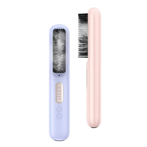 Brosse lissante portable rechargeable par USB avec écran LCD, huiles nébulisées, ionique, chauffage rapide, peigne électrique pour lisser les cheveux - Product Image 1