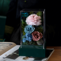 Eeuwige Bloem Afgewerkte Acryl Bloemenbox Rozen Geschenkdoos Valentijnsdag & Moederdag Afstudeercadeau Echte Bloemen Ornamenten