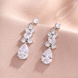 RAKOL EP5080 Venta al por Mayor Pendientes de Gota de Agua 2025 Mejor Diseño de Moda Pendientes de Botón con Circonita Cúbica Joyería - Product Image 6