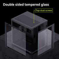 SNOWMAN CS049 Blanc PC Gaming Case Mid-Tower PC Case Avec Verre Trempé Aquarium Style 240MM RAD Support Case pour PC