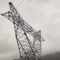 Ventes directes usine : Tour de tension électrique en treillis d'acier profilé de type poteau de soutien