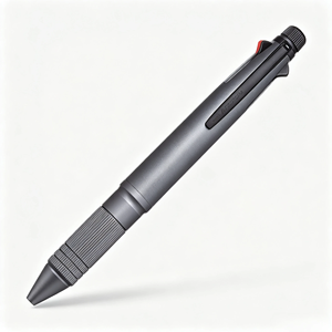Stylo multifonction 4-en-1 Uni MSXE5-2000A-05 avec grip métallique et MSXE5-2000B-05 avec grip en bambou, 4 couleurs, pointe bille 0,5 mm + mine 0,5 mm - Product Image 3
