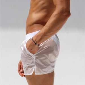 Gran oferta, bañadores blancos transparentes para hombre, pantalones cortos de playa de secado rápido con pantalones cortos de <span class=keywords><strong>surf</strong></span>, ropa de playa para hombre de 1 pieza - Product Image 3