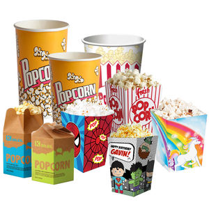 Bolsas de Papel para Palomitas de Maíz con Logotipo Personalizado al por Mayor, Recubiertas de Cera, Aptas para <span class=keywords><strong>Microondas</strong></span>, Lindas, para Cine - Product Image 4