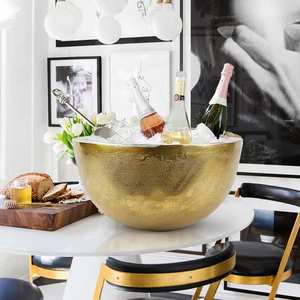 Decoration Wedding Table Centerpiece in Antique Gold Finished Barware Nightclub <b>Party</b> Decor Beverage Aluminium Ice Bucket Table - Product Image 6