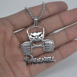 Custom Jewelry Gold Plated Personalized <strong>Kids</strong> Gift Cartoon Pendant Chain Character <strong>Name</strong> Plate <strong>Necklace</strong> - Product Image 6