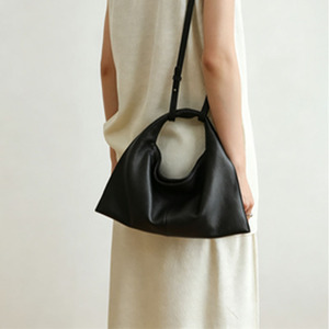Sac fourre-tout rétro en cuir véritable pour femme, collection Printemps-Été 2026, sac à main souple en cuir, sac bandoulière seau - Product Image 2