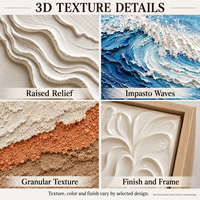 Art mural texturé en toile 3D gaufrée personnalisée pour maison, taille sur mesure, décoration de luxe en gros, peinture en relief premium