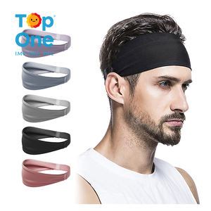 Top One Bandeau réglable évacuant l'humidité Logo personnalisé Bandeau en coton mince en vrac pour entraînement sportif avec amortissement à sec - Product Image 1