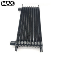 Kits de refroidisseur d'huile universel 10 rangées AN10 + ventilateur de radiateur électrique 7 ''japon voiture course auto partie moteur Transmission bleu noir
