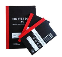 Carnet de comptoir cousu personnalisé en gros à couverture rigide 2 livres de comptoir Quire format A4 /A5
