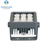 Projecteur LED carré en aluminium RGB 50W COB IP65 220V AC étanche pour paysage et extérieur
