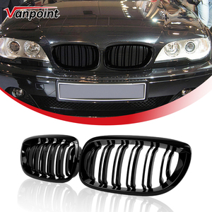 Calandre avant <span class=keywords><strong>E46</strong></span> Noir Brillant pour <span class=keywords><strong>BMW</strong></span> Série 3 Coupé 2 Portes 2002-2005 316Ci 318Ci <span class=keywords><strong>320Ci</strong></span> 323Ci 325Ci 328Ci 330Ci - Product Image 1
