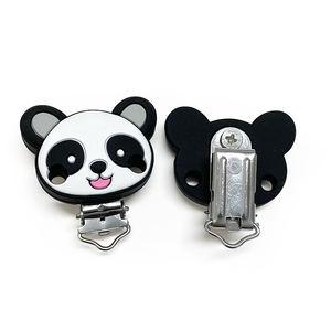 Mordedores de Silicona de Grado Alimenticio, No Tóxicos, con Forma de Panda, para Bebés, Clip para Chupete, Mordedores de Animales, 10 Colores, Mordedor Pequeño de Dibujos Animados para Bebés - Product Image 6