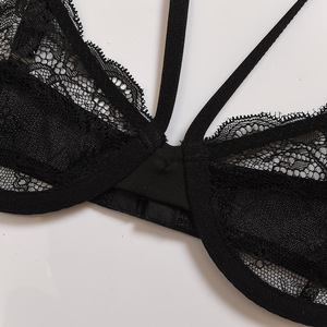Mujeres Sexy ver a través de bragas en 2 piezas de encaje de las mujeres conjunto de lencería sexy-caliente-transparente - Product Image 6