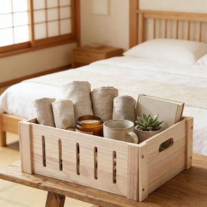 Caisses en bois rustiques décoratives avec poignées, grandes et petites, style ferme, pour décorations de mariage, d'anniversaire et de maison - Product Image 2